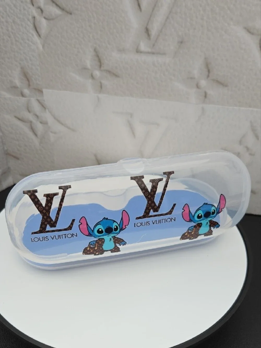 Lux Blue Stitch Eyewear Case